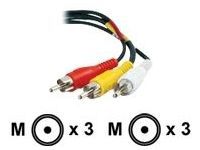 C2G 10M Value Series RCA-Type Audio/Video Cable composiet videokabels 3 x RCA Zwart