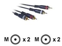 C2G 3m Velocity RCA Audio Cable audio kabel Zwart