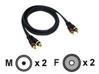 C2G 2m Velocity RCA Audio Cable audio kabel Zwart