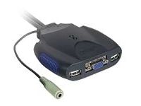 C2G Trulink 2-Port VGA and USB Micro KVM with Audio KVM-switch Blauw