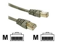 C2G Cat5e Booted Shielded (STP) Network Patch Cable - verbindingskabel - 3 m - grijs