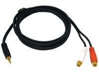 C2G 2m Value Series 3.5mm Stereo Plug/RCA Jack x2 Y-Cable audio kabel 2 x RCA Zwart