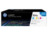 HP 304A Tri-pack - 3 - geel, cyaan, magenta - origineel - LaserJet - tonercartridge (CF372AM)