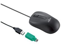 Fujitsu M530 - muis - PS/2, USB - zwart